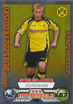 Jakub Blaszczykowski Borussia Dortmund 2009/10 Topps MA Bundesliga Star Spieler #66